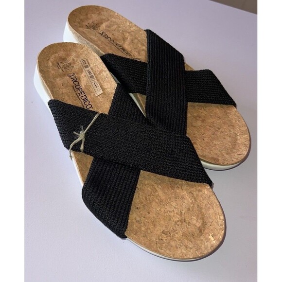 Arcopedico Pantanal Black Knit Crisscross Slide Sandals Woman’s Size EU 40 - Picture 2 of 8